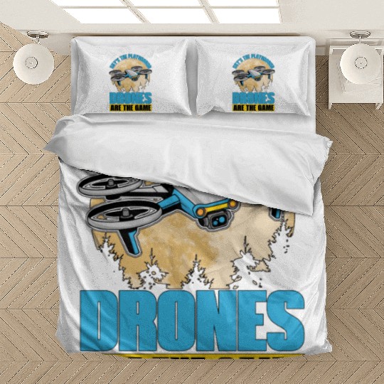 Drone Enthusiast Sky's The Playground Quadcopter Bedding Sets