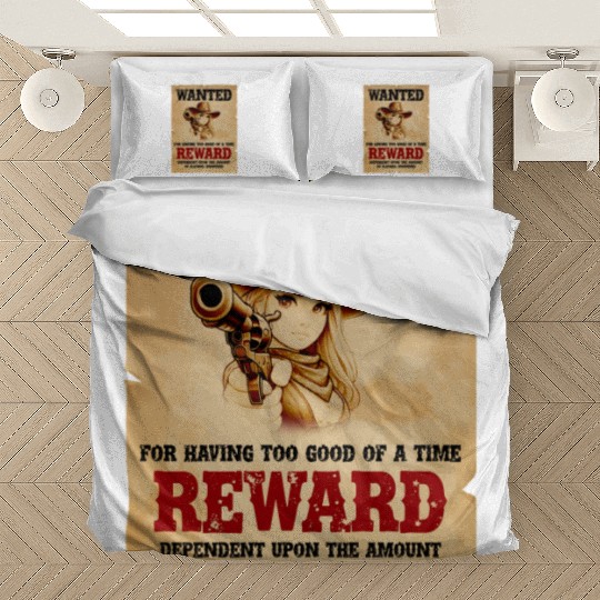 Wanted Cowgirl Reward Poster Bedding Sets