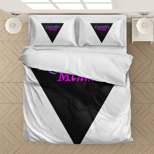 Lavender Menace Black Triangle Bedding Sets