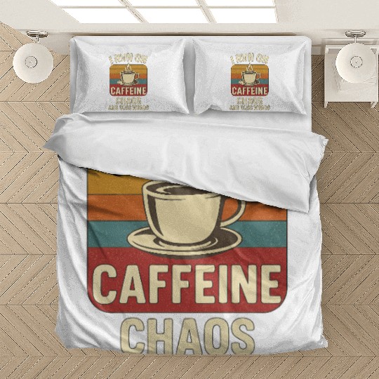 Caffeine Chaos Retro Design Bedding Sets