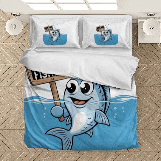 No Fishing – Cartoon Fish Joke Bedding Sets