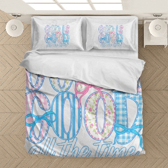 God Is Good All The Time Preppy Boho Christian Bedding Sets