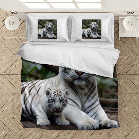 White tigress and cub - Pride & Joy Bedding Sets