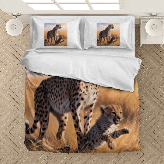 Mama Cheetah and Cub Bedding Sets