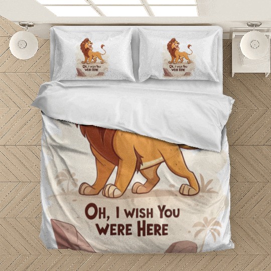 Lonely Lion Longing Bedding Sets