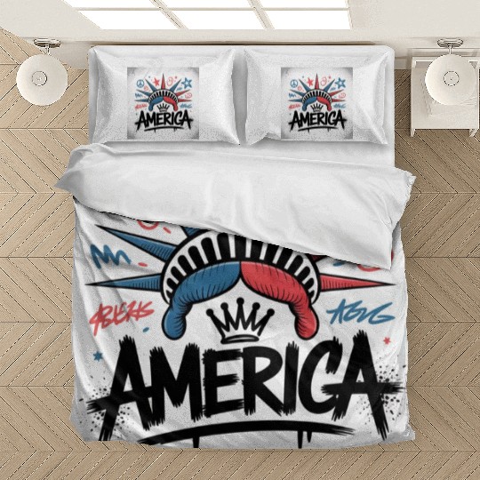 Statue of Liberty USA Graffiti Zero Limit Brand Bedding Sets