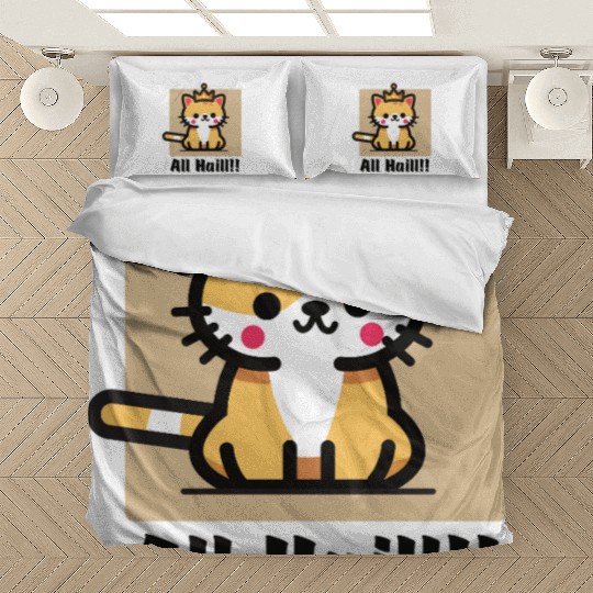 All Hail the Cat King – Cute Kitty for cat lover Bedding Sets