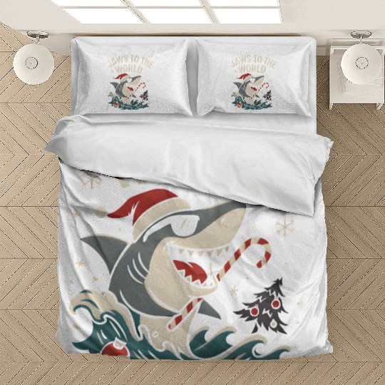 Jaws to the World – Christmas Shark Attack Bedding Sets