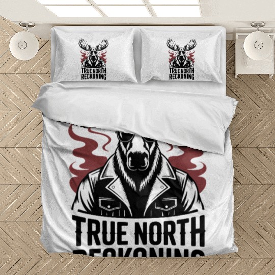 True North Reckoning Moose Biker Bedding Sets