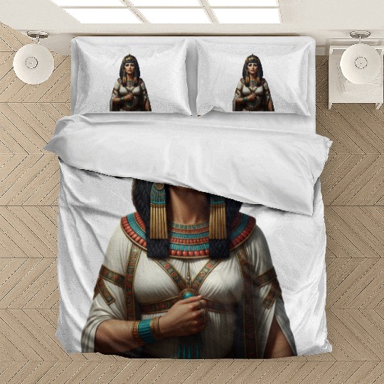 Royal Ancient Egyptian Queen Portrait Bedding Sets
