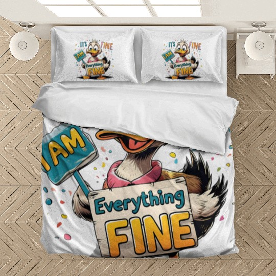 It's Fine I'm Fine Everything Is Fine Cute Duck Bedding Sets