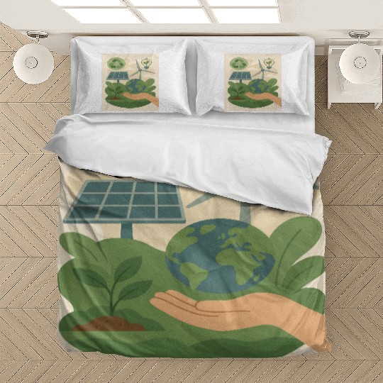 Eco-Friendly Earth Conservation Design Bedding Sets