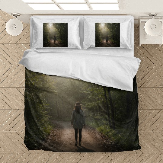 Enchanted Forest Path Illustration Bedding Sets