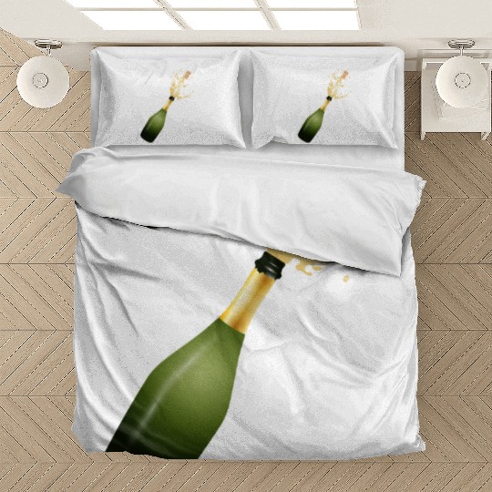 A champagne bottle – for New Year's Eve & parties Bedding Sets