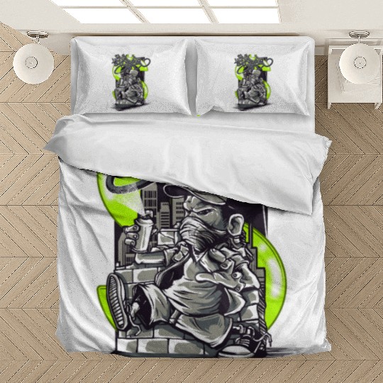 Urban Graffiti Kid Portrait Bedding Sets