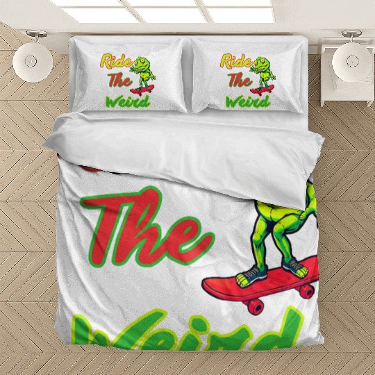 Ride the Weird, Frog, Funny, Bedding Sets Design ,