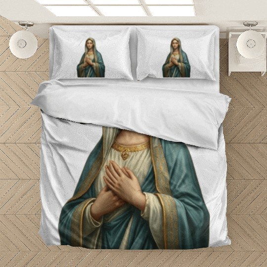 Madonna and Child Divine Embrace Bedding Sets