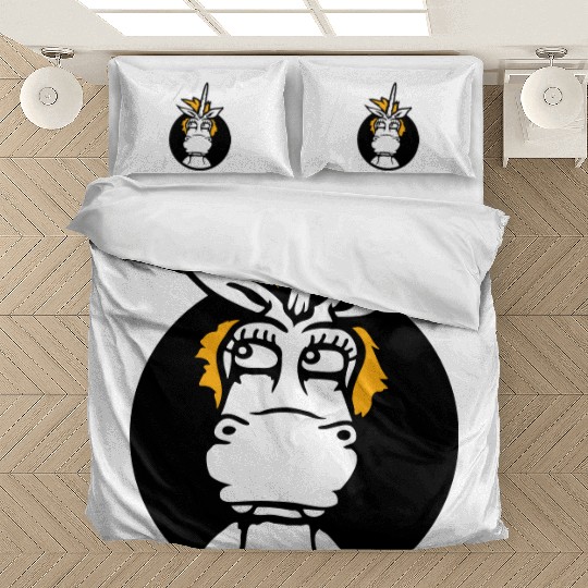 Unicorn Silly Funny Hilarious Hole Witty Cartoon Bedding Sets