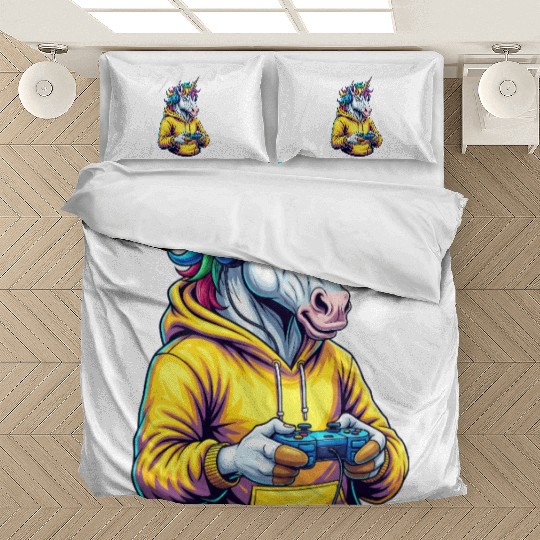 Unicorn Gamer: Your Epic Gaming Bedding Sets