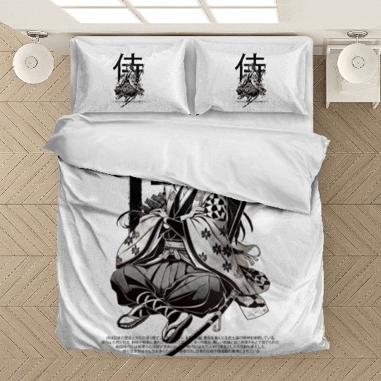005 - Elegant Samurai Warrior Silhouette Bedding Sets