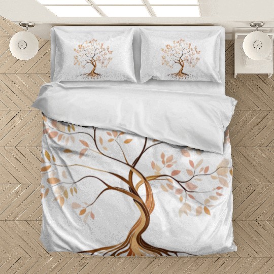 Elegant Autumn Leaf Tree Bedding Sets