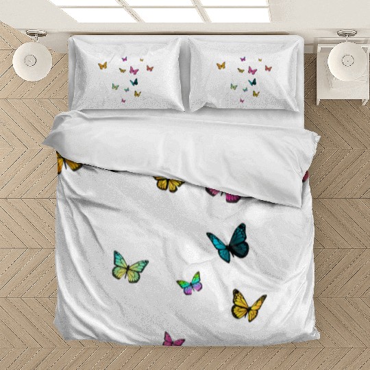 ABBIE - beautiful girl name with cute butterflies Bedding Sets