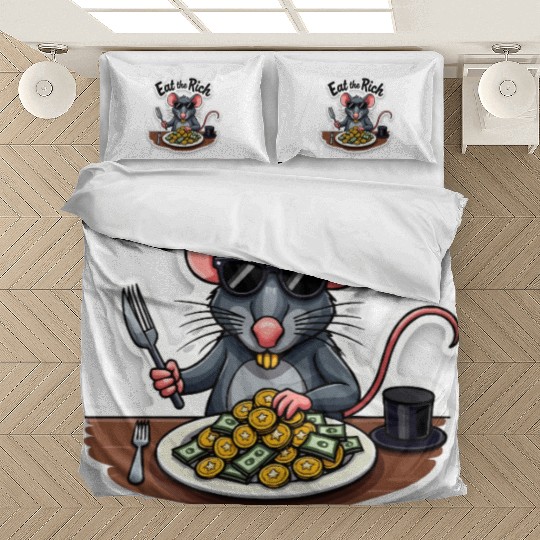 Eat the Rich Rat – Street Rebellion Bedding Sets