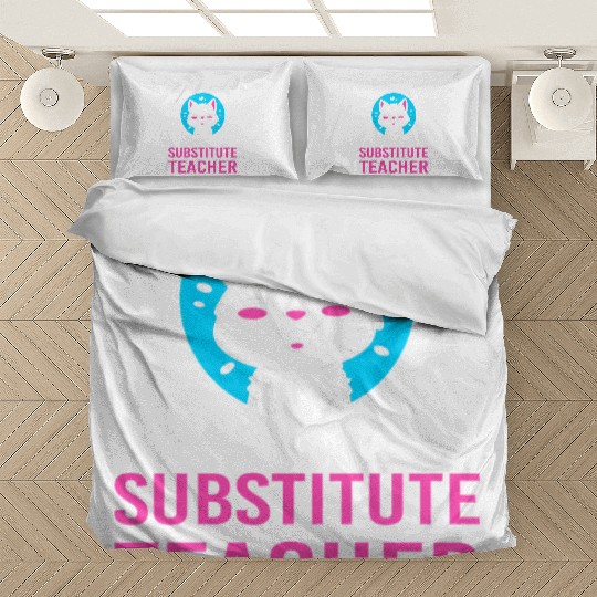 Substitute Teacher Cat Lover Bedding Sets