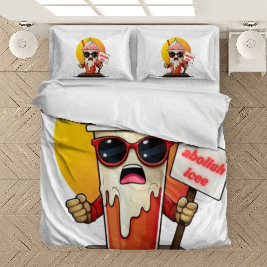 Graffiti Style Ice Cream Mascot Bedding Sets
