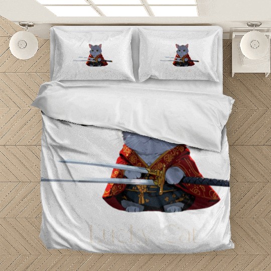 Mythic Warrior Cat with Swords Bedding Sets