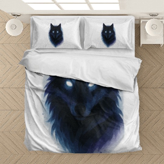 Enigmatic Howling Wolf Design Bedding Sets