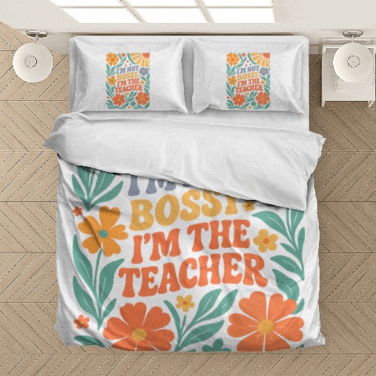Floral Teacher Affirmation Bedding Sets