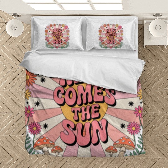 Here Comes The Sun Flowers Abstract Art Lover Bedding Sets