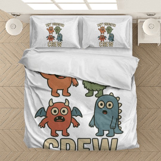 Tiny Monster Crew Cartoon Illustration Bedding Sets
