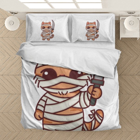 Mummy Cat Warrior Cartoon Design Bedding Sets