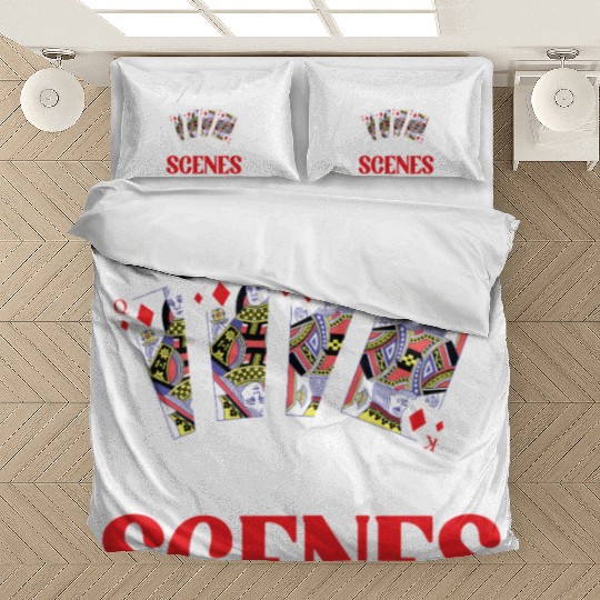 Pinochle Trick Taking Game Drama King Queen Bedding Sets
