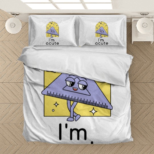 Playful Math Triangle Character Bedding Sets
