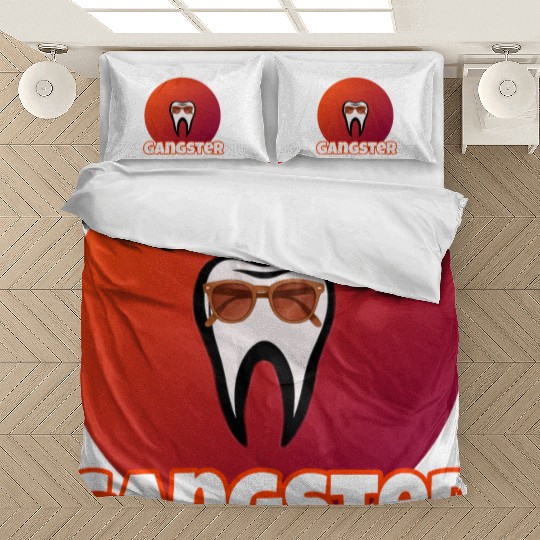 Cool Tooth with Sunglasses Gangster Design Bedding Sets
