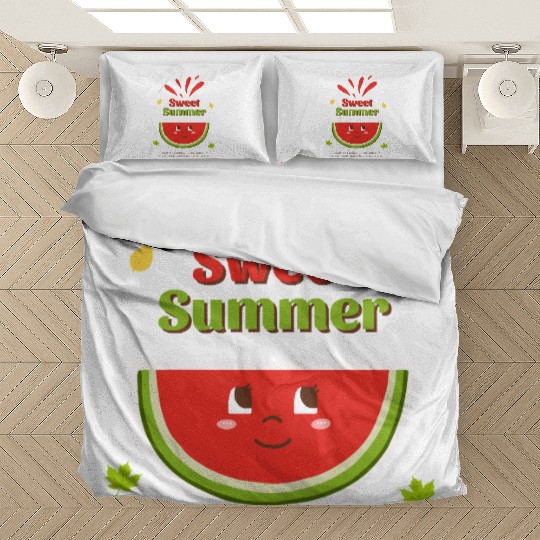 Cute Watermelon Summer Joy Design Bedding Sets
