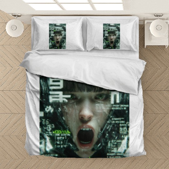 Cyberpunk Digital Scream Bedding Sets