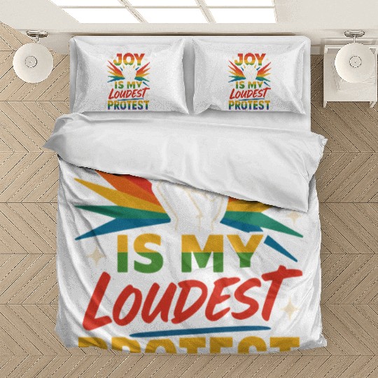 Queer Pride Queer Joy LGBTQ+ Affirmation Trans Bedding Sets