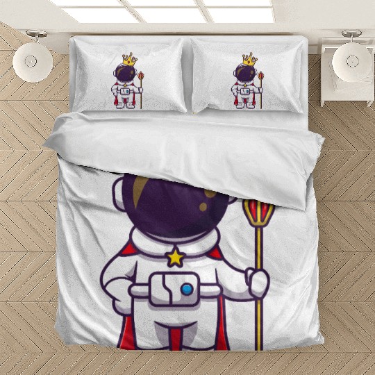 Astronaut Royal Space Commander Cartoon Design Bedding Sets
