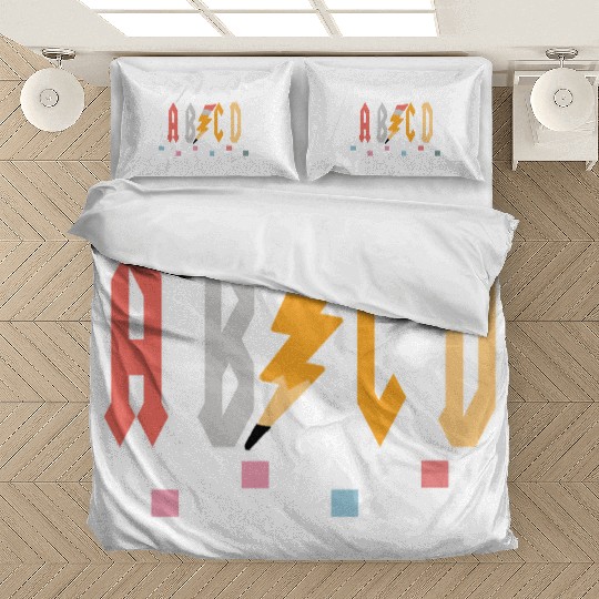 Abcd Teacher Bedding Sets, Teacher Appreciation Gift, Kin