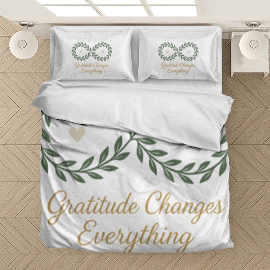 Gratitude Mindfulness Positive Affirmation Daily Bedding Sets