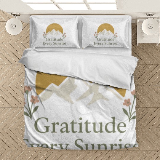Gratitude Mindfulness Positive Affirmation Daily Bedding Sets