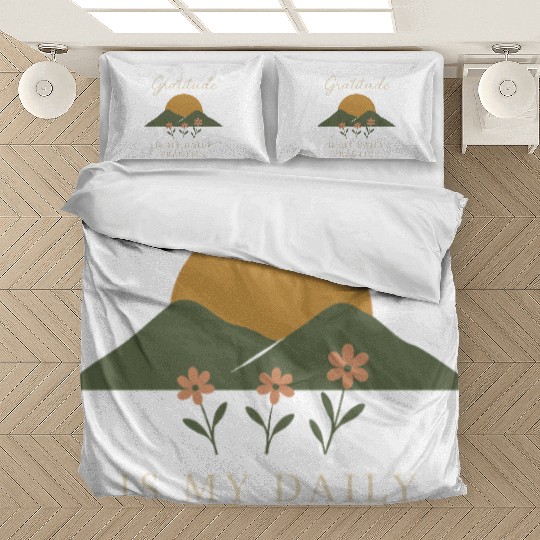 Gratitude Mindfulness Positive Affirmation Daily Bedding Sets