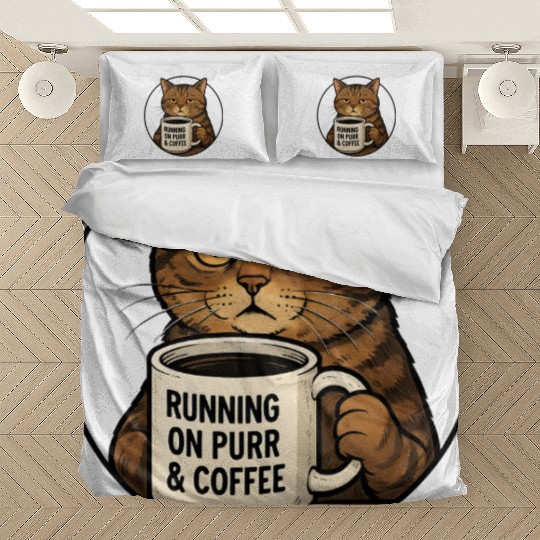 Running on Purr & Coffee Bedding Sets