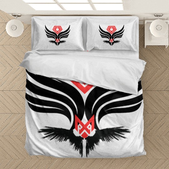 Bold Superhero Shield with Wings Design Bedding Sets