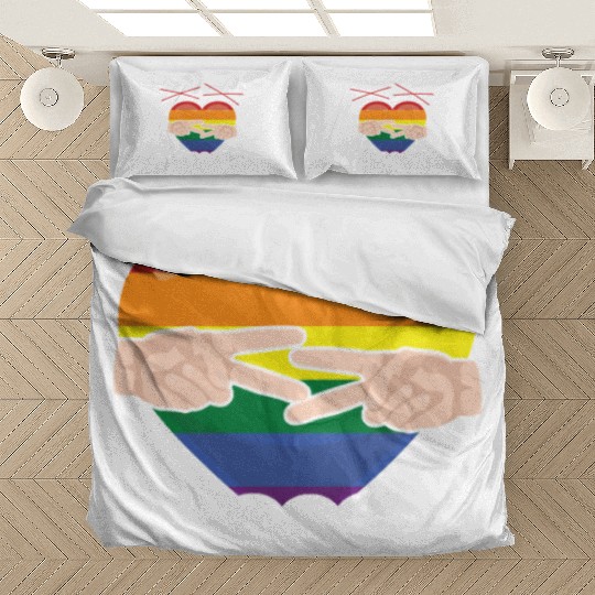Funny Rock Paper Scissors LGBTQ LGBT Community Bedding Sets