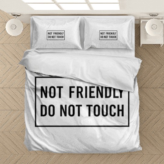 Bold Warning Sign Typography Bedding Sets